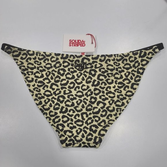 Solid & Striped The Morgan Bikini Bottom in Leopard Size XL - Picture 4 of 11